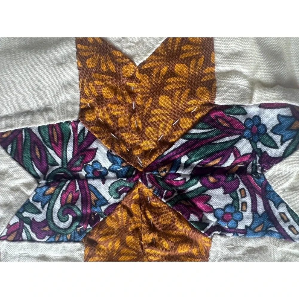 Vintage NEW Set of 2  Quilt Shams – Standard Size Hand Stitched,  1990s